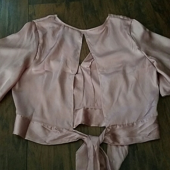 Dusty pink crop blouse - Picture 3 of 5